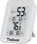 Digital Hygrometer with Max and Min Records 10s Fast Refresh Accurate-Hygrometer Room Thermometer Indoor for Home/Bedroom/Baby Room/Office/Greenhouse/Cellar (White) by Unknown