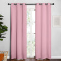 NICETOWN Window Curtain Panels, Thermal Insulated Solid Grommet Blackout Draperies/Drapes for Basement (Crystal Pink, 1 Pair, 34 by 84-inch) by NICETOWN