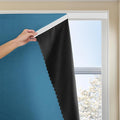 Adhesive Curtain 100% Blackout No-Drill Easy Install for Bedroom Blinds Light Blocking (Dark Blue-59 W x 95" L-1P) by JILRON