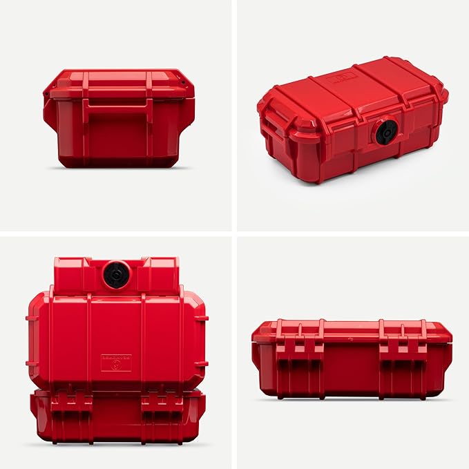 Evergreen 57 Waterproof Dry Box Protective Case - Travel Safe/Mil Spec/USA Made - for Cameras, Phones, Ammo Can, Camping, Hiking, Boating, Water Sports, Knives, & Survival (Red) - Image 2