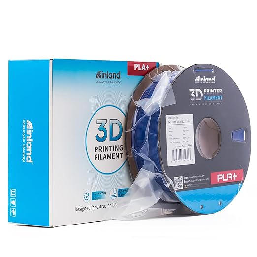 INLAND Micro Center PLA+ 3D Printing Filament 1.75mm - PLA Pro Dimensional Accuracy +/- 0.03 mm - 1kg Cardboard Spool (2.2 lbs) (1 Pack Blue, 1.75mm) - Image 8