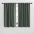 NICETOWN Blackout Curtain Panels for Living Room - (Dark Mallard Color) 42x36 inch, 2 Panels Set, Room Darkening Blackout Drapes for Window by NICETOWN