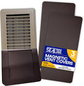 SEAL360 Magnetic Vent Covers (3-Pack), Pockets for Complete Seal, 4.25" X 11.5" (Brown) for Floor, Wall, or Ceiling Vents and Air Registers, for RV, Home HVAC and AC Vents, Vent Not Included by SEAL360
