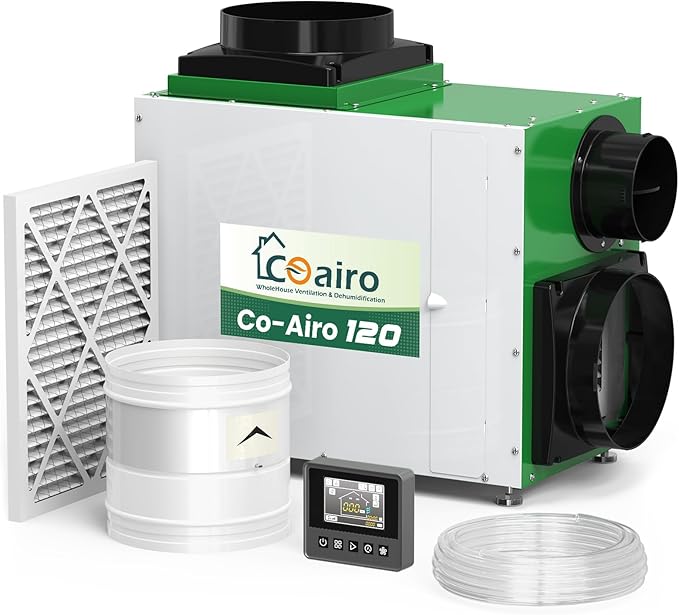 Whole House Dehumidifier 208 Pint, Crawl Space Dehumidifier with Controller Fresh Air Function and Drain Hose Up to 3000 sq. ft. for Grow Tent, Whole House, Commercial, Basement, Water Damage by Coairo