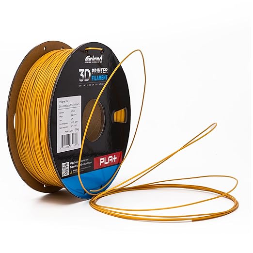 INLAND Micro Center PLA+ 3D Printing Filament 1.75mm - PLA Pro Dimensional Accuracy +/- 0.03 mm - 1kg Cardboard Spool (2.2 lbs) (1 Pack Gold, 1.75mm) - Image 7