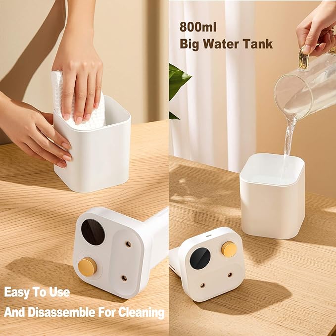 Portable Cordless Plant Humidifier 800ml Orfonbi, Battery Operated Small Cool Mist Humidifiers for up to 8 Hours, 28db Quiet, USB Rechargeable Mini Humidifier for Baby, Bedroom, Home, Office Green - Image 6