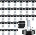 Adjustable Leveling Feet: T-Nuts & Floor Protectors, 24pcs M8 Thread with T-Nut Heavy Duty Furniture Levelers for Cabinets,Sofa,Tables,Chairs on Hardwood/Tile/Carpet by Unknown