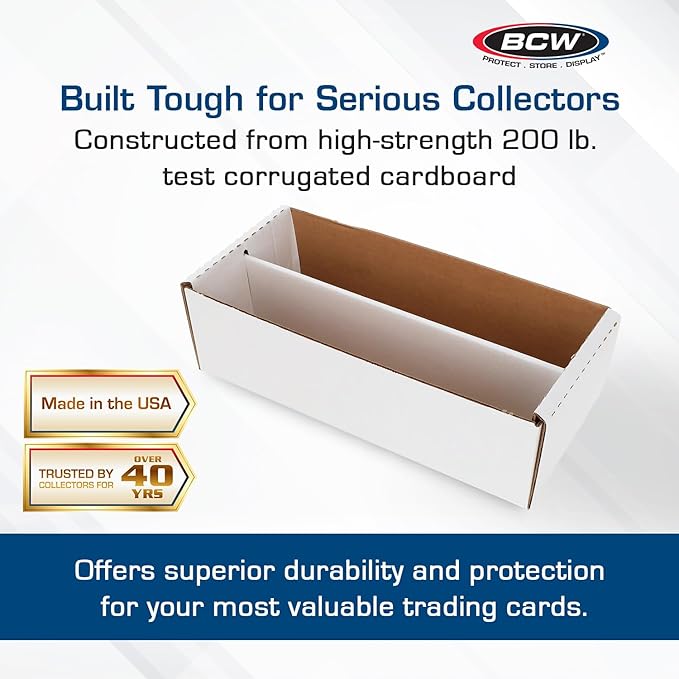 BCW Shoe Storage Card Box - 6 ct | Cardboard Box for Trading Cards, Gaming Cards, and Collectibles | Holds 1600 Standard Cards or 300 3x4 Toploaders | Gaming Card Organizer Box | Assembly Required - Image 2