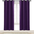 NICETOWN Blackout Room Darkening Window Curtain Triple Weave Home Decoration Solid Ring Top Blackout Room Darkening Drape for Bedroom (Single Panel, 42 x 72 inch, Royal Purple) by NICETOWN