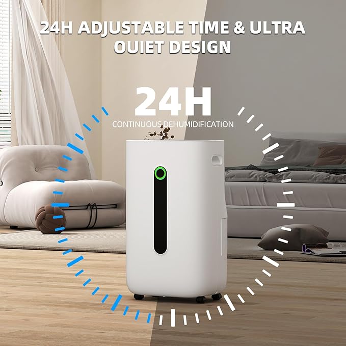 AIRPLUS 4500 Sq.Ft 70 Pint Dehumidifier for Basements,1.35gallon Water Tank,Smart Dehumidifiers for Home,Dehumidifier with Drain Hose for garage,basement,bathroom - Image 9