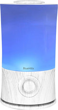BlueHills Premium 2000 ML XL Large Essential Oil Diffuser Aromatherapy Humidifier for Large Room Home 40 Hour Run Huge Coverage Area Lights 2 Liter Extra Large Capacity Diffuser White Wood Grain E004 by BlueHills