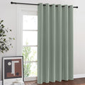 NICETOWN Sage Green Room Divider Curtains 84 inch Length, Grommet Thermal Insulated Blackout Patio Door Curtain Drape Sound Proof for Sliding Glass Door (1 Panel, W80 x L84) by NICETOWN