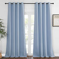 NICETOWN Blackout Window Curtain 90 inch Length - Room Darkening Thermal Insulated Grommet Large Window Treatment Light Blocking for Bedroom/Doorway (Vintage Blue, 1 Panel, W52 x L90) by NICETOWN