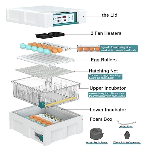 Incubators for Hatching Eggs 120, Chicken Egg Incubator with Automatic Egg Turning and Humidity Display, Temperature Control with 5 Automatic Incubation Modes, Incubation Day Counter - Image 9