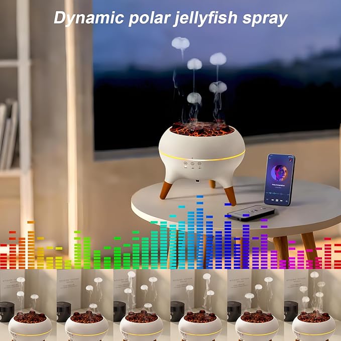 Jellyfish Diffuser, 0.66gal(250ml) Remote Control 7 Colors LED Lights, Easy Clean & Top Fill, Quiet with Ultrasonic, Cool Mist Humidifier for Travel Office Bedroom Baby Nursery - Image 5