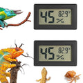 Reptile Thermometer and Humidity Gauge Digtal Terrarium Thermometer Rectangle Bearded Dragon Cage Accessories Reptile Temp and Humidity Gauge for Leopard Gecko Hermit Crab Gecko Lizard Etc 2pc by SerundoAuto