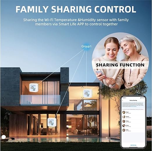 Zero Kelvin WiFi Smart Temperature & Humidity Sensor – App-Controlled Thermometer Hygrometer with Backlight & Smart Alerts - Image 9