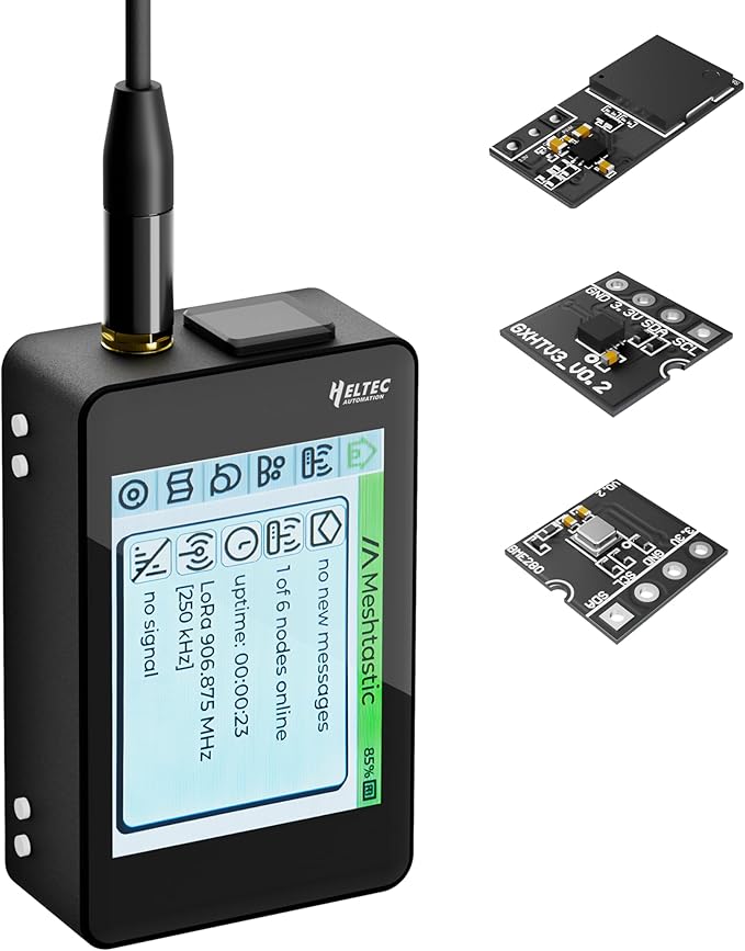 Heltec ESP32 LoRa V4 Development Board Touch Screen Kit with BME280 GXHTV3 Buzzer Complete Sensor Suite ESP32 S3 SX1262 All in One for Meshtastic Environmental Monitoring Kit for Node IoT Wireless by HELTECAUTOMATION