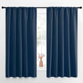 NICETOWN Blackout Curtains for Living Curtains, Moroccan Blue, Set of 2, 52 by 63 Inch, Window Treatment Blackout Curtain Panels, Home Decor Thermal Insulated Solid Drapes for Bedroom by NICETOWN