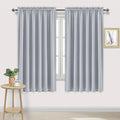 DWCN Blackout Curtains for Living Room Thermal Insulated, Energy Saving & Noise Reducing Bedroom Curtains, Silver Grey, W 70x L 72 Inch, Set of 2 Rod Pocket Curtain Panels by DWCN