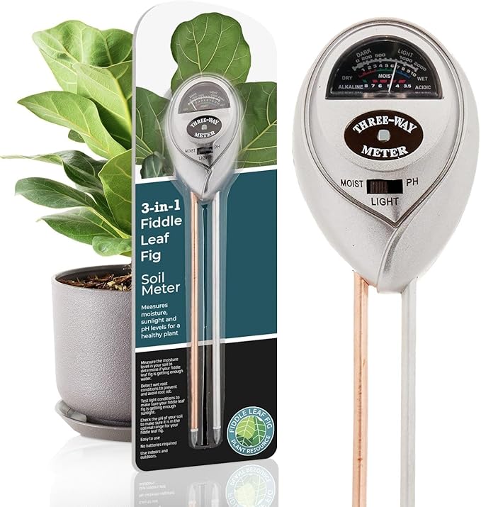 Houseplant Resource Center Fiddle Leaf Fig 3-in-1 Soil Moisture Meter for Plants – Best Indoor Plant Water Meter for Potted Houseplants - Light & Moisture Sensor Probe for Optimal Growth - Image 9