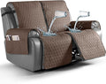 TAOCOCO 100% Waterproof Recliner Cover, Non-Slip Washable Reclining Couch Cover with Elastic Leg Straps, Furniture Protector for Dogs (Brown, 2 Seater) by TAOCOCO