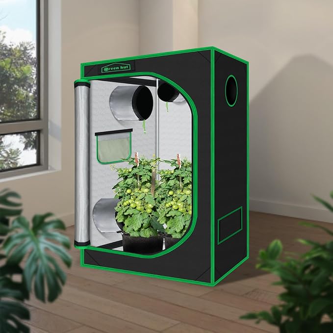 Indoor Grow Tent 48"x24"x60" 600D Mylar Hydroponic for Indoor Plant Tent with Observation Window and Removable Floor Tray 4x2 - Image 2