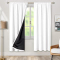 BGment White Blackout Curtains for Living Room, Thermal Insulated Full Room Darkening Window Curtains Noise Cancelling Privacy Rod Pocket Curtains Drapes 80 Inch Length, 2 Panels, 52 Wide, Pure White by BGment