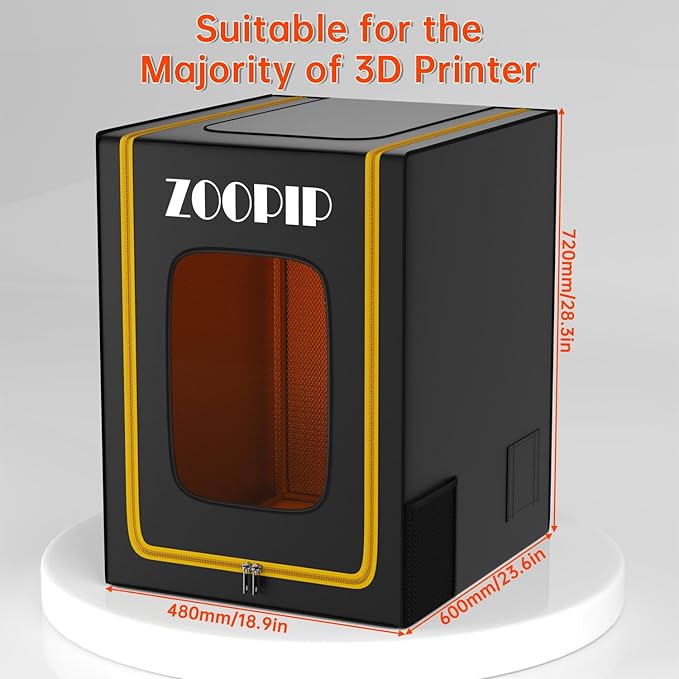 3D Printer Enclosure,Fireproof Resin 3D Printer Enclosure,Dustproof Vented Enclosure Cover with Tool Storage,Constant Temperature Protective Tent for Creality/Anycubic/Elegoo Series 3D Printer - Image 5