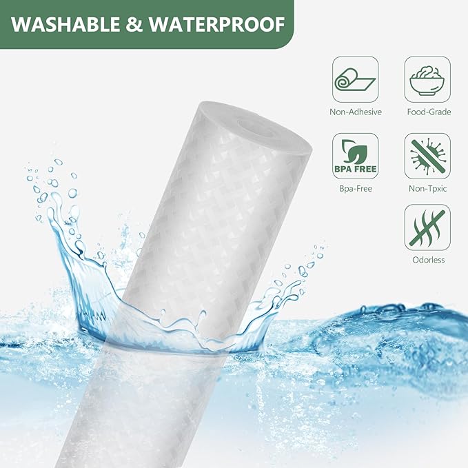 Shelf Liners, Non-Adhesive Drawer Liner, Waterproof & Oil-Proof Kitchen Cabinet Cupboard Liner Plastic EVA Material BPA Free Fridge Liner Mats Paper Protector for Shelves (Clear/12in x 240in) - Image 2