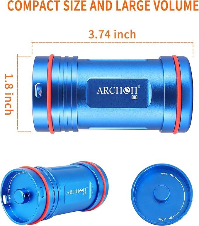 ARCHON Aluminum Alloy Waterproof Car Key Holder FOB Case, Keychain Dry Storage Box for Swimming,Diving Essential, Small Bag Kit for Boating - Image 2