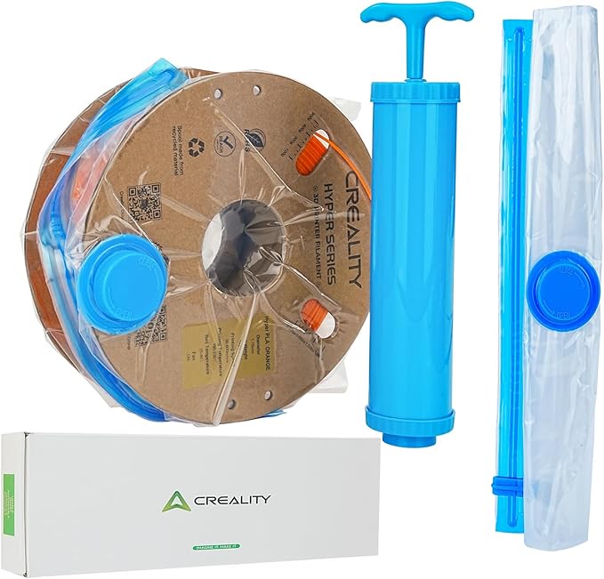 Creality Filament Storage Bag Vacuum Kit-10Pack Cleaning Drying Sealed Bags for 3D Printer Filament with Desiccants/Hand Pump by Skouphy