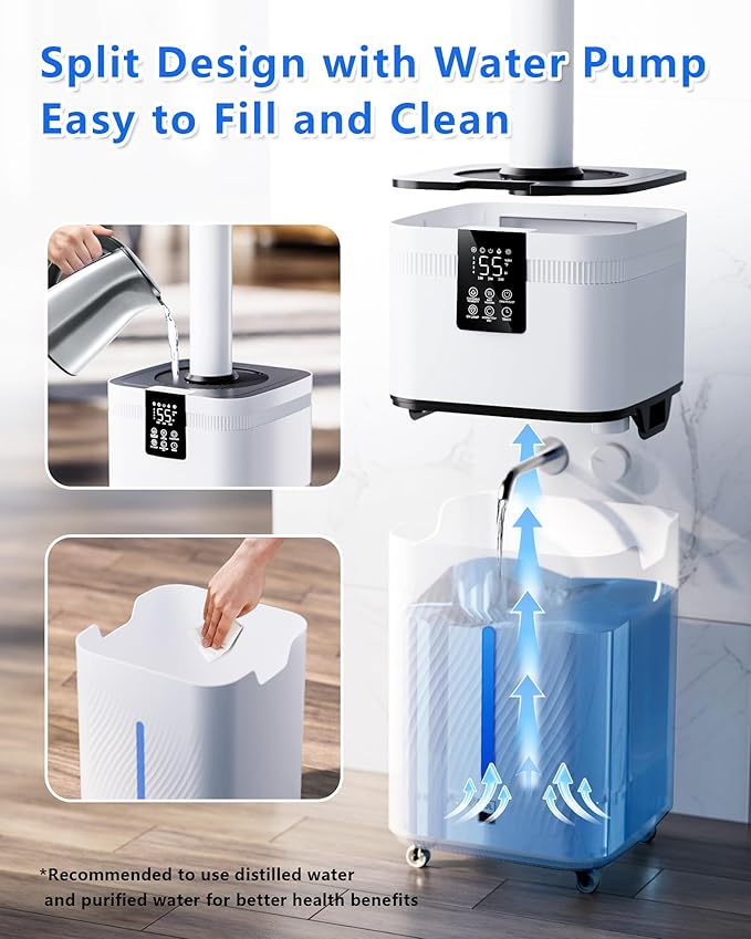 30L/7.93Gal Commercial humidifier Large Room 4200 sq.ft, Whole House Humidifiers 3000ml/H Mist Output, Cool Mist Industrial Humidifiers for Home, Plants, Office, Warehouse, Greenhouse - Image 6