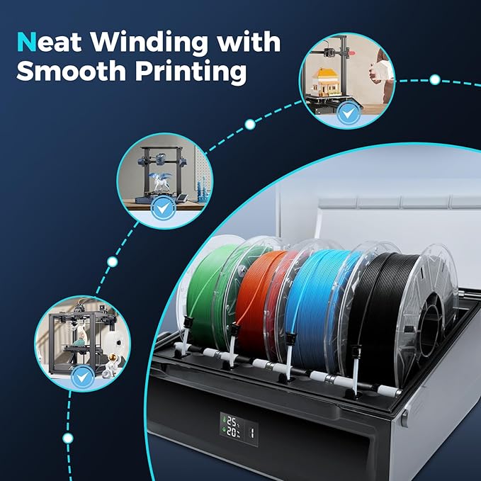 Creality Hyper PLA Filament RFID 3D Printer Filament:High Speed 30-600mm/s,1kg(2.2lbs) Spool Support CFS 1.75 mm, Fits for Most 3D Printers and K2 Plus Combo,Grey PLA - Image 5