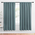 NICETOWN Greyish Blue Blackout Curtains Panels for Window, Thermal Insulated Rod Pocket Blackout Drapes/Draperies for Living Room (2 Panels, W52 x L72 inches) by NICETOWN
