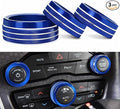 Auprite Climate Control Knob Covers for Challenger Accessories 2015-2023 2024, for Dodge Charger 2015-2023 2024, for Dodge Chrysler 300/300s 2015-2024,3Pcs Kit (Blue) by Auprite