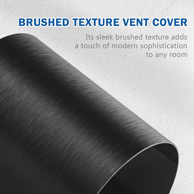 2 Pack High Strength Magnetic Vent Covers 5.5" x 12" Metallic Stronger Magnet Air Vent Cover Universal Vent Covers for Home Floor, Ceiling, Wall Registers, HVAC, AC, RV, and Heater Vents Black - Image 2