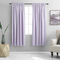 DONREN Violet Light Purple Curtains Room Darkening for Bedroom - Rod Pocket Blackout Solid Curtains for Dining Room(42 W x 72 L 2 Panels) by DONREN