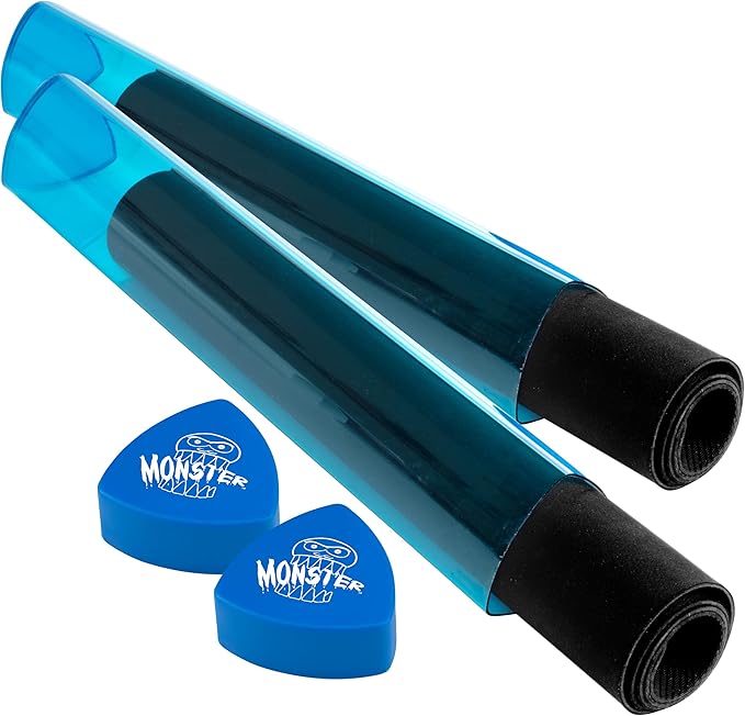 The Original Monster Prism Playmat Tube (Blue 2pk) -Easy In and Out Case Design, Holder Won't Roll Off Surfaces-TCG Game Mat Storage Compatible with MTG Magic: The Gathering & other Trading Card Games by Monster