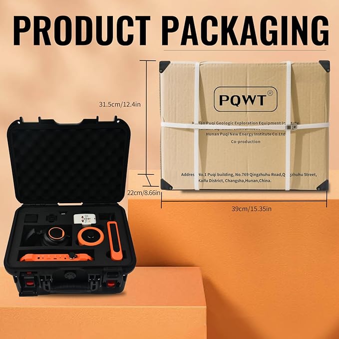 PQWT Underground Water Leak Detectors PQ125B Outdoor Wall Pipe Water Leakage Detection with Touchscreen Earphone and Carrying Case Sensor Acoustic Pipeline Sound Intensifier - Image 8