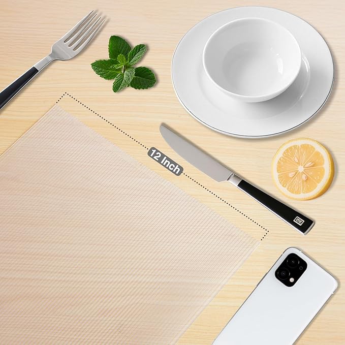 Glotoch Non Adhesive Shelf Liners for Kitchen Cabinets Clear 12"X60",Waterproof and Durable Drawer Liners,Fridge Table Place Mats for Cupboard, Cabinet. - Image 2