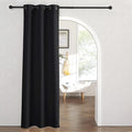 RYB Home Blackout Curtains Thermal Insulating Privacy Temporary Door Curtains for Bedroom Closet Doorway Accordion Door Interior Living Room Kids Nursery Dining, Wide 60 x Long 90 inch, Black by RYBHOME
