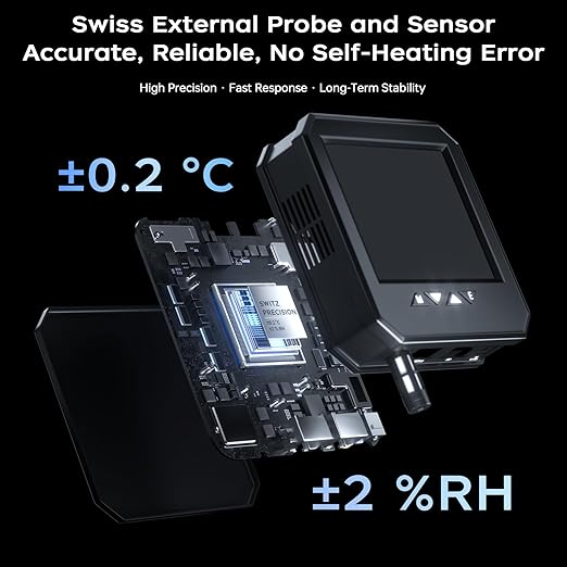 Ethernet Server Room Temperature Monitor, PoE Server Rack Temperature Humidity Sensor with Web Interface, SNMP Modbus MQTT Support, Dual Power, IP55, Data Logging, Alarm & Relay Output - Image 5