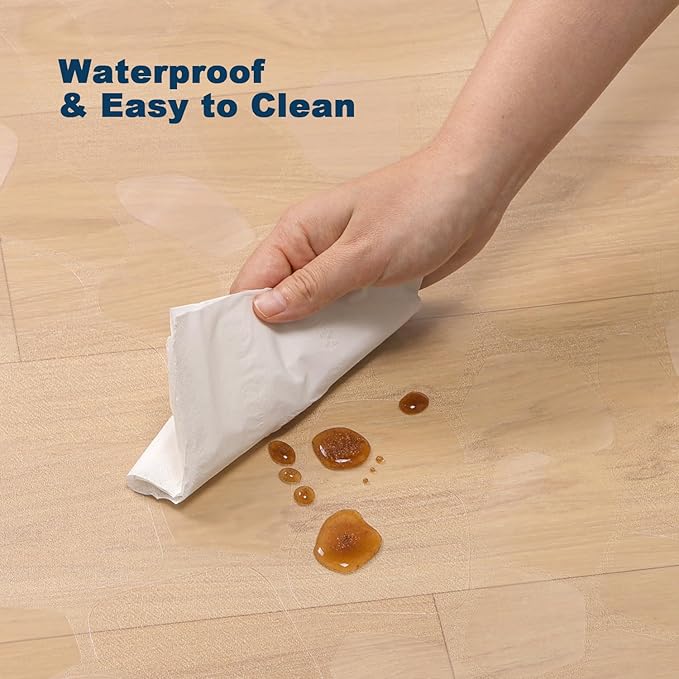 Clear Pebble Patterned Refrigerator Mat, 2mm PVC Anti-Slip Floor Protector, Scratch & Moisture Resistant, Floor Protection for Under Refrigerator (36x36 inch) - Image 4