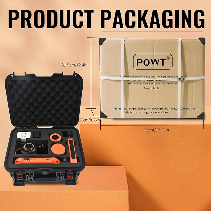 PQWT Underground Water Leak Detectors for Home PQ125A Wall Pipe Water Leakage Detection with Touchscreen Earphone and Carrying Case Multi Sensor Acoustic Pipeline Sound Intensifier - Image 8