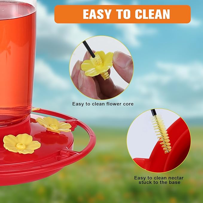 Hummingbird Feeder Cleaner Brush Kit - 21-Piece with 3 Sizes Double-Headed Brushes, Stainless Steel Handle for Bottles & Feeding Holes​ - Image 5