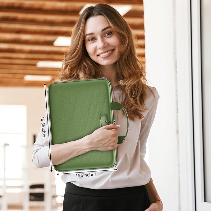 Fireproof File Organizer,Fireproof Document Box with Lock,Large 13 Pocket Expanding File Folder,Hard-Shell Portable Safe Storage for Letter/Legal Document,Laptop,Valuables-Green - Image 2