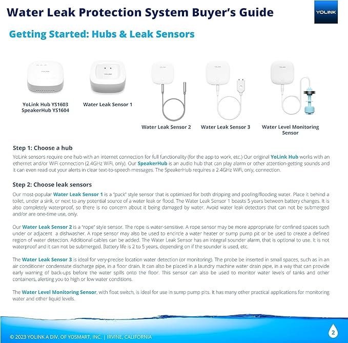 YoLink Smart Home Starter Kit: Hub & 3-Pack Water Leak Sensor 1, LoRa Up to 1/4 Mile Open-Air Range, SMS/Text, Email & Push Notifications, w/Alexa, IFTTT, Home Assistant - Image 5