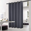 NICETOWN Sliding Door Curtains, Wide Thermal Blackout Patio Door Curtain Panel, Sliding Door Drapes/Draperies with Grommet Top (Gray, W70 x L95) by NICETOWN