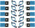 10 Pieces DHT11 Temperature & Humidity Sensor Module Digital Temperature and Humidity Sensor 3.3V-5V with Humidity Measurement Range 20%-95% and Temperature Measurement Range 0-50℃ with Dupont Wires by hiBCTR